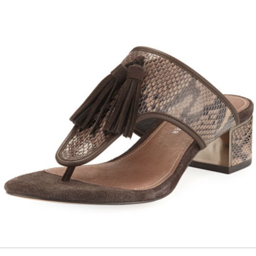 Donald Pliner Tira Snake Print Sandal with Tassels